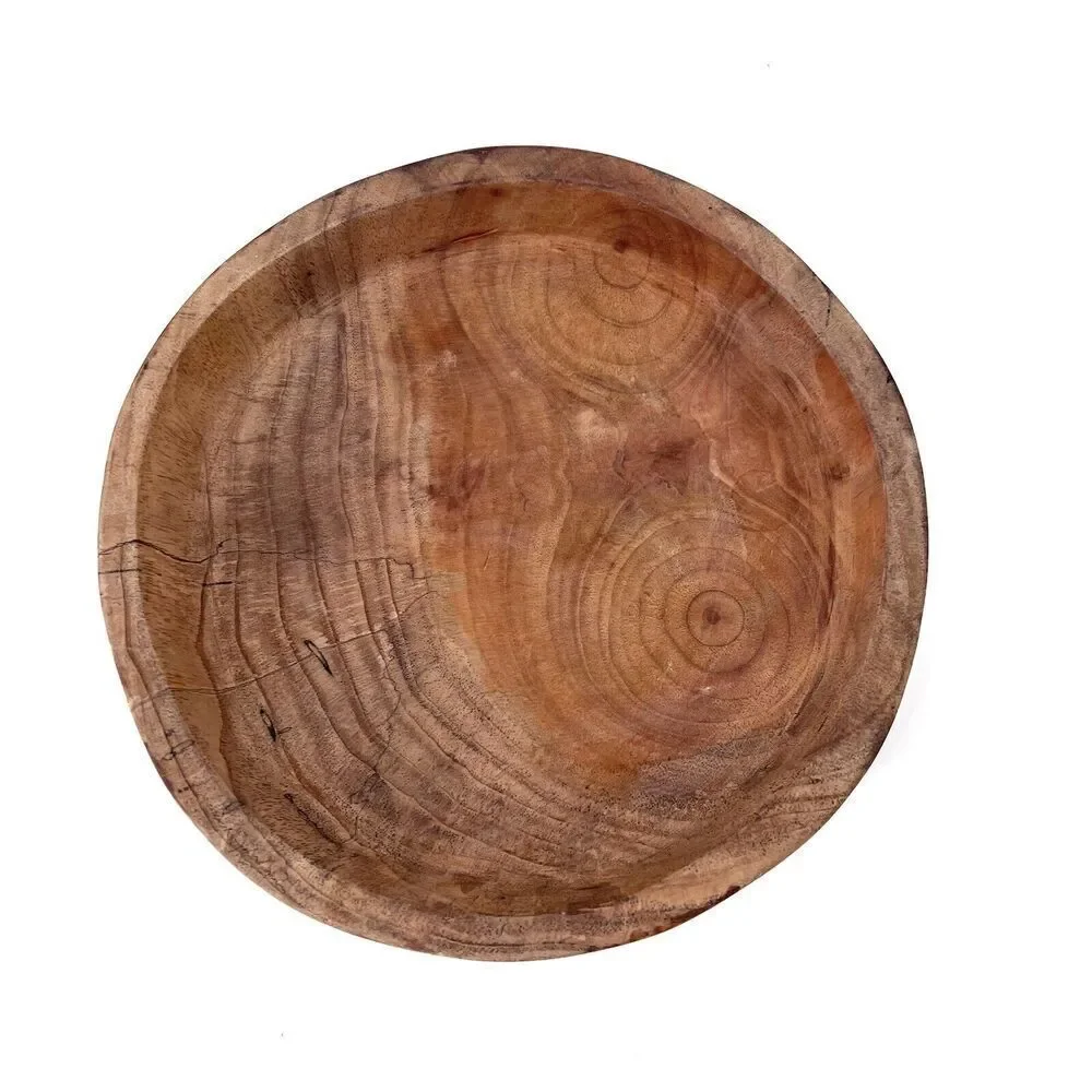 Rustic Wooden Hand Carved Mortar & Pestle and Wood Tray Kitchen Farmhouse Decor
